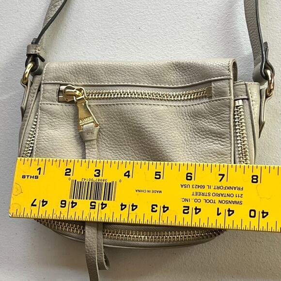 Aimee Kestenberg Purse Elephant Grey Leather Crossbody Zip Me Up - Picture 11 of 16